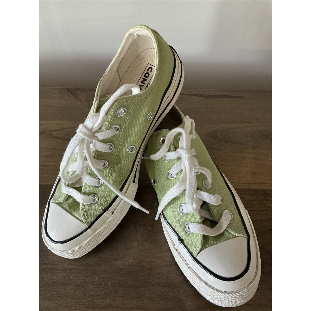 Vintage Unisex Converse All Star Sneakers Casual Shoes Pea Green Size M 5/ W 7 - Picture 6 of 11